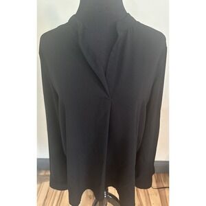 Prologue Mandarin Collar‎ Long sleeve blouse black L